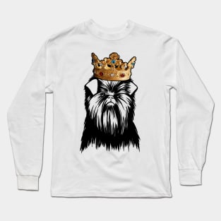 Affenpinscher Dog King Queen Wearing Crown Long Sleeve T-Shirt